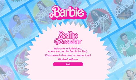 barbie selfie template|barbie selfie generator.